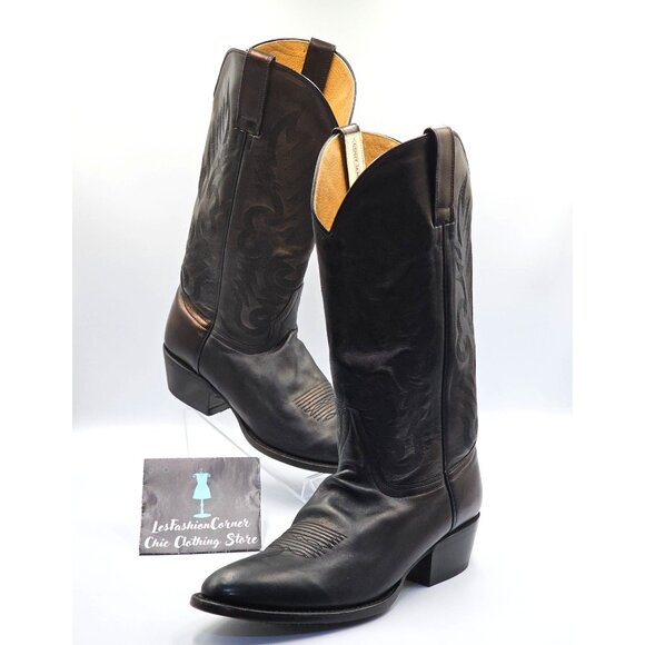 Cody James Men's Brown Metallic Western Leather Round Toe Boots Size 8.5D 2552 - Picture 6 of 16